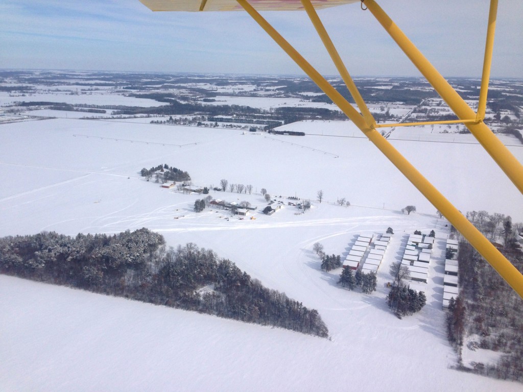 Aerial view of 2013 ski fly-in