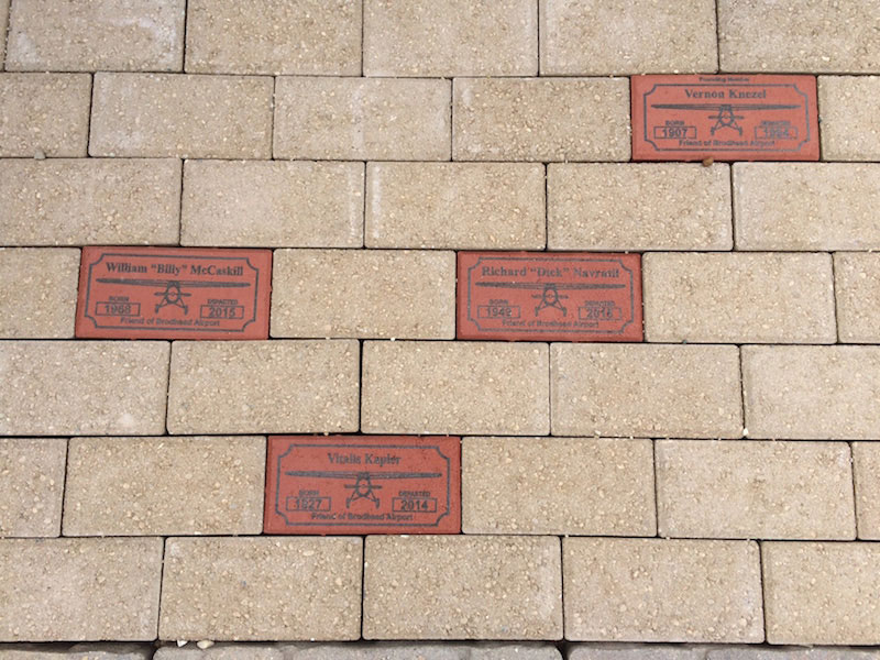 Memorial bricks near the beacon tower memorial