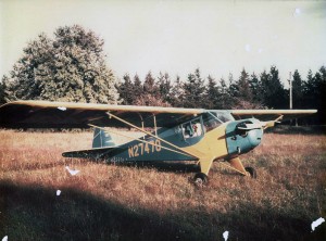 Jerry Edgar's Taylorcraft at Brodhead Airport, 1967